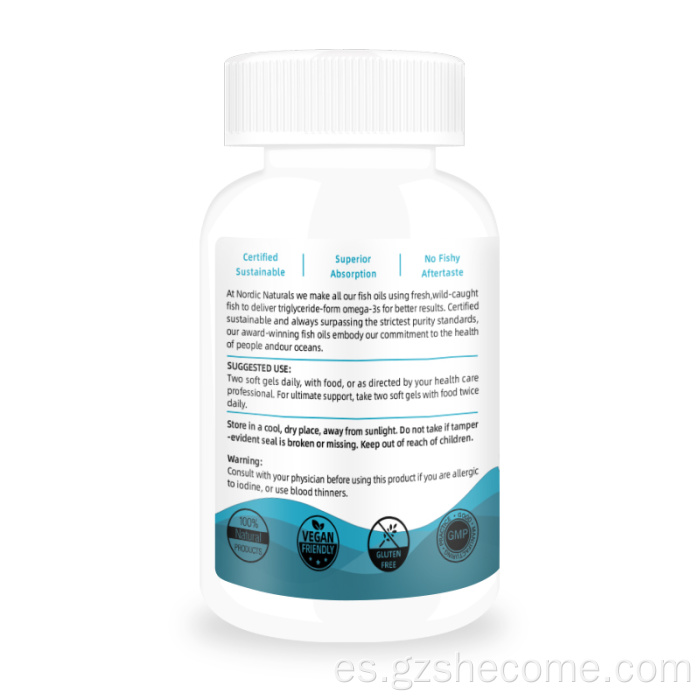 OMEGA 3 Pescado de aceite Antioxidante Soporte Omega3 Softgels